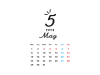 2023年5月のシンプルなカレンダー