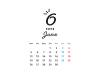 2023年6月のシンプルなカレンダー
