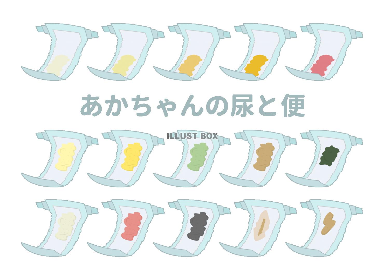 赤ちゃんのおむつ　尿と便