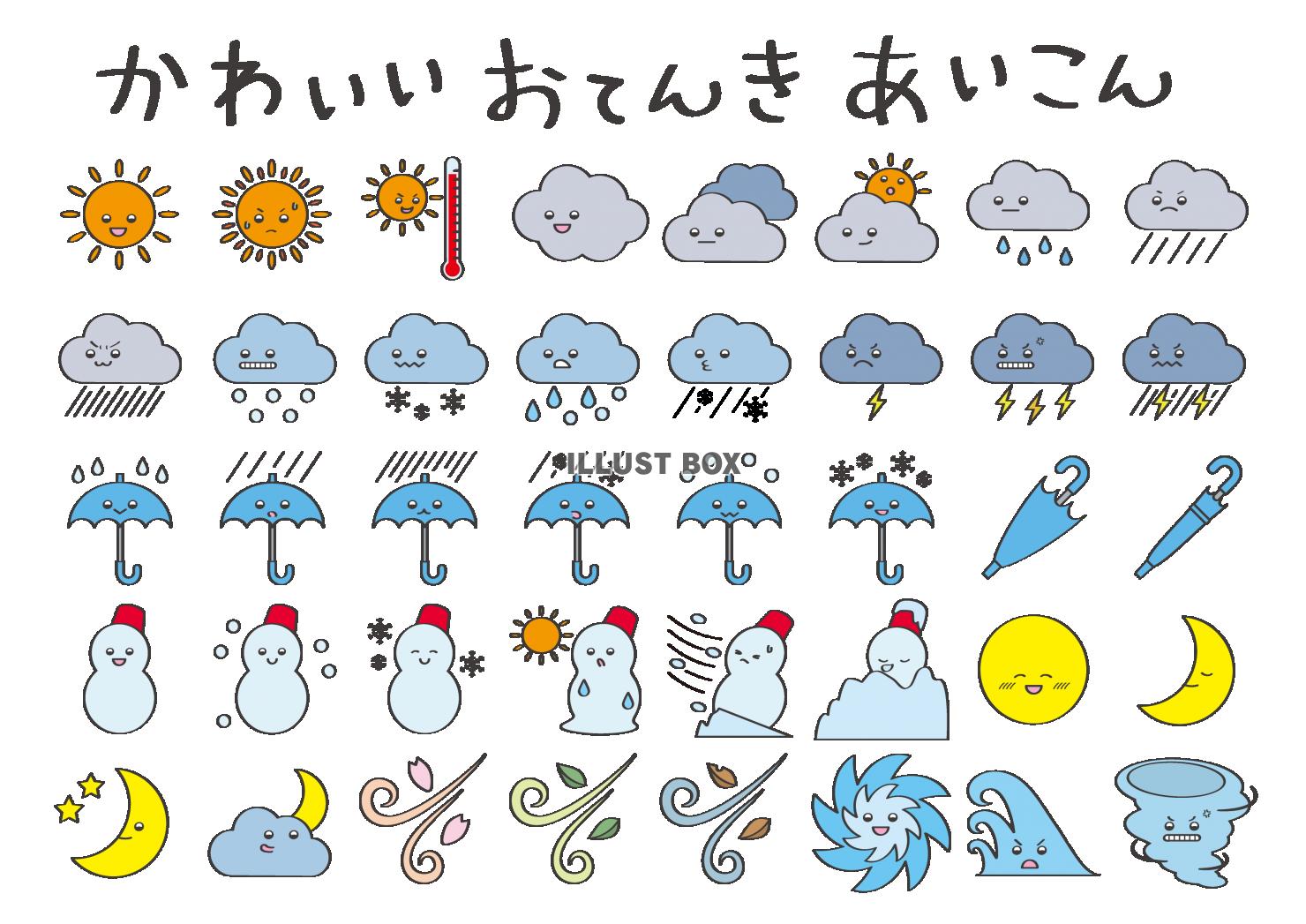 かわいいお天気アイコン