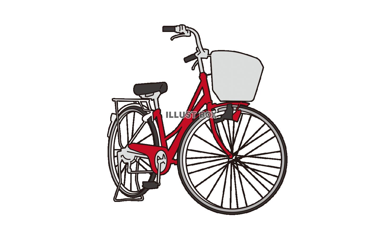 赤い自転車のイラスト