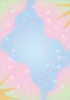 桜吹雪と空の背景素材