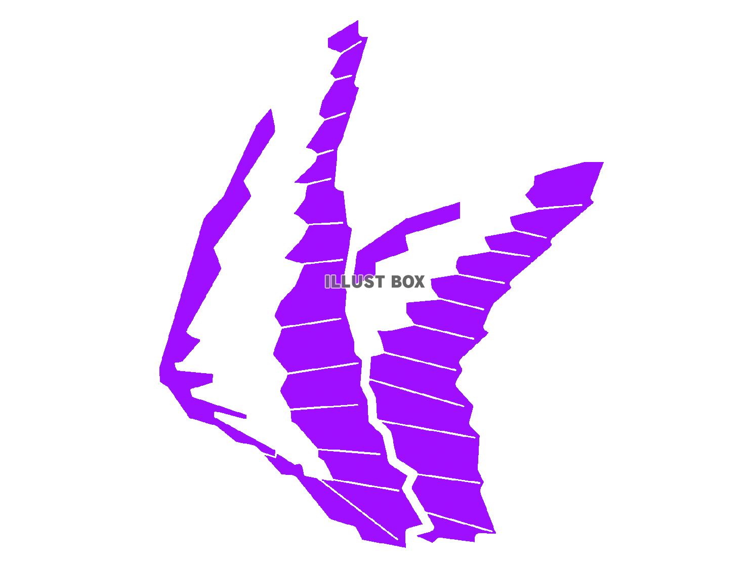 紫色の蝶のシルエットアイコン