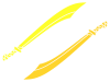 黄色の剣のシルエットアイコン