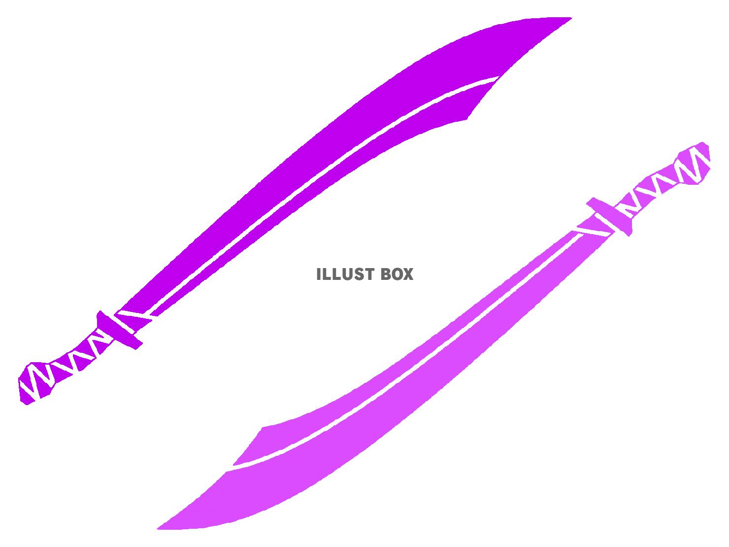 紫色の剣のシルエットアイコン