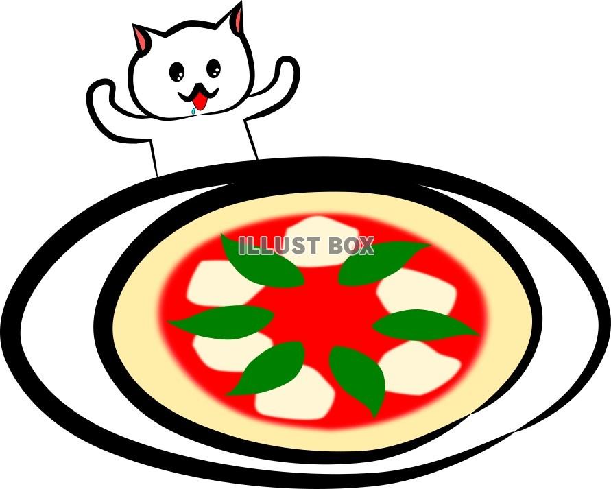 にゃっこさんとピザ【JPG】