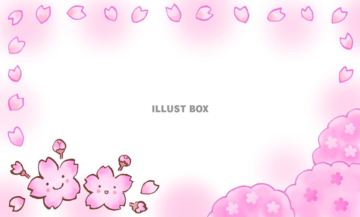 桜のお花のメッセージカード２
