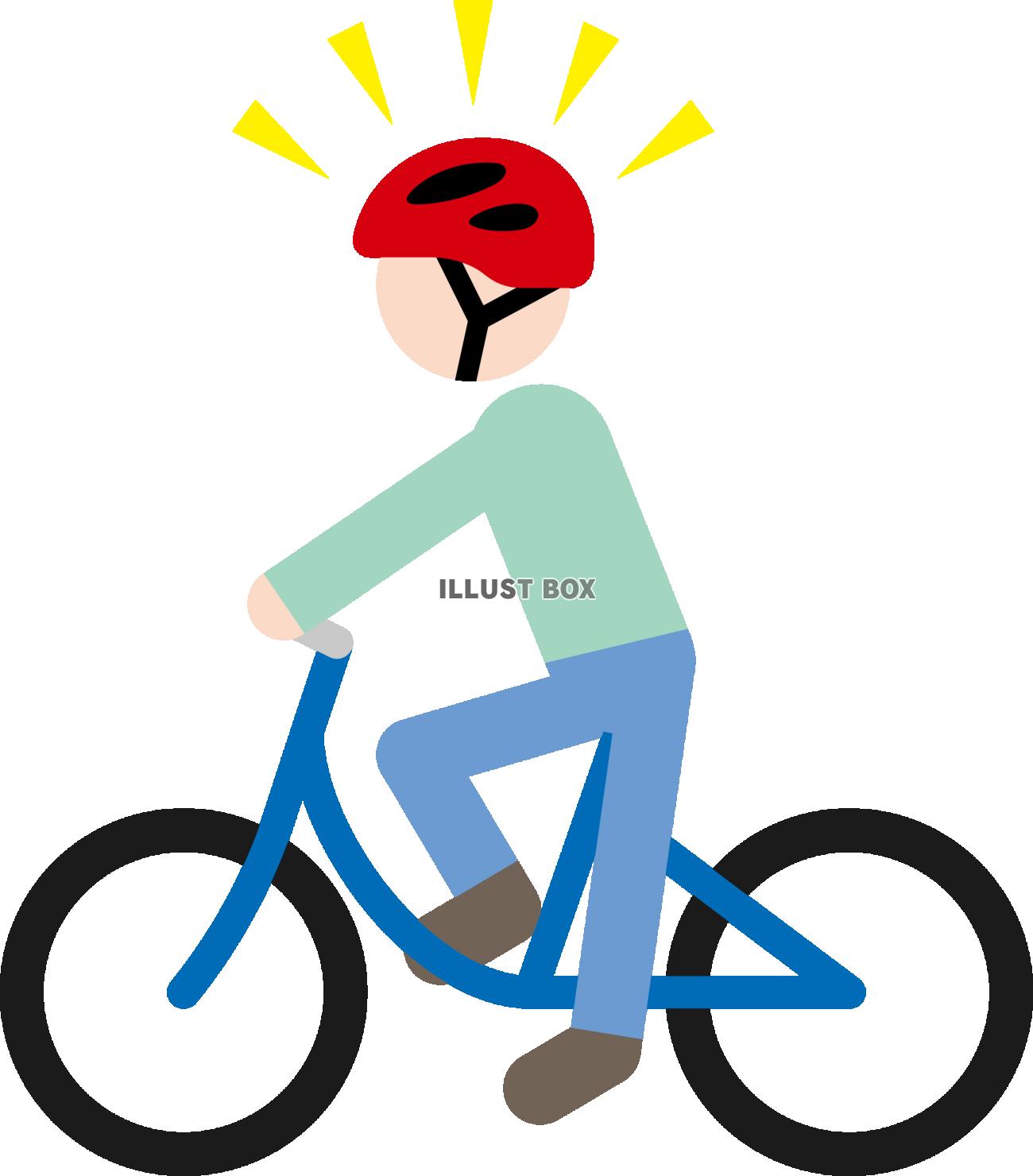 自転車ヘルメット着用努力義務化のアイコン