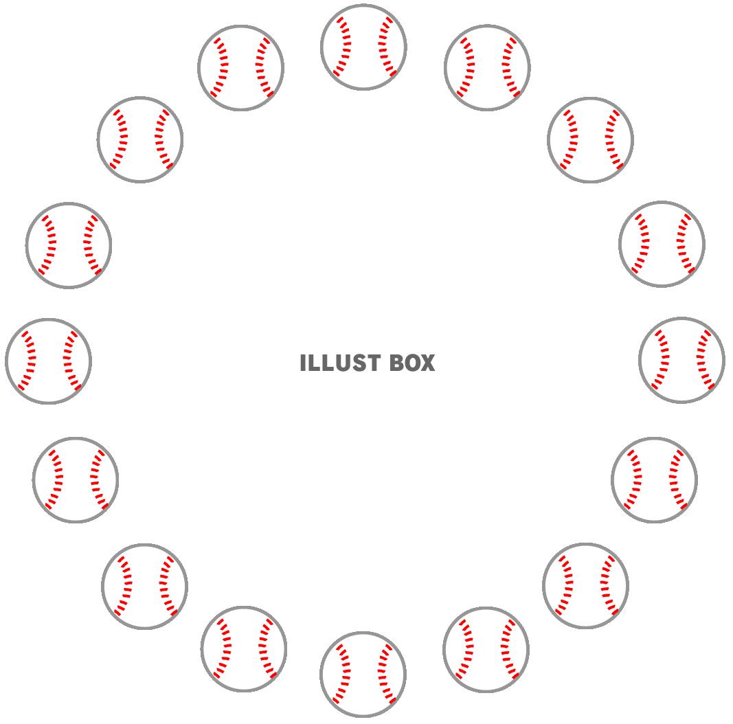 硬式野球ボールの丸形（円形）フレーム２