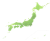 ちょっとラフな手書き日本地図　水彩版