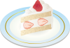 いちごのショートケーキ（透過PNG）