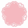 学校の先生が持っているスタンプ風桜の花のフレーム ピンク