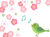 梅の花模様と鶯の壁紙画像シンプル背景素材イラスト透過png