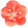 梅の花イラスト水彩