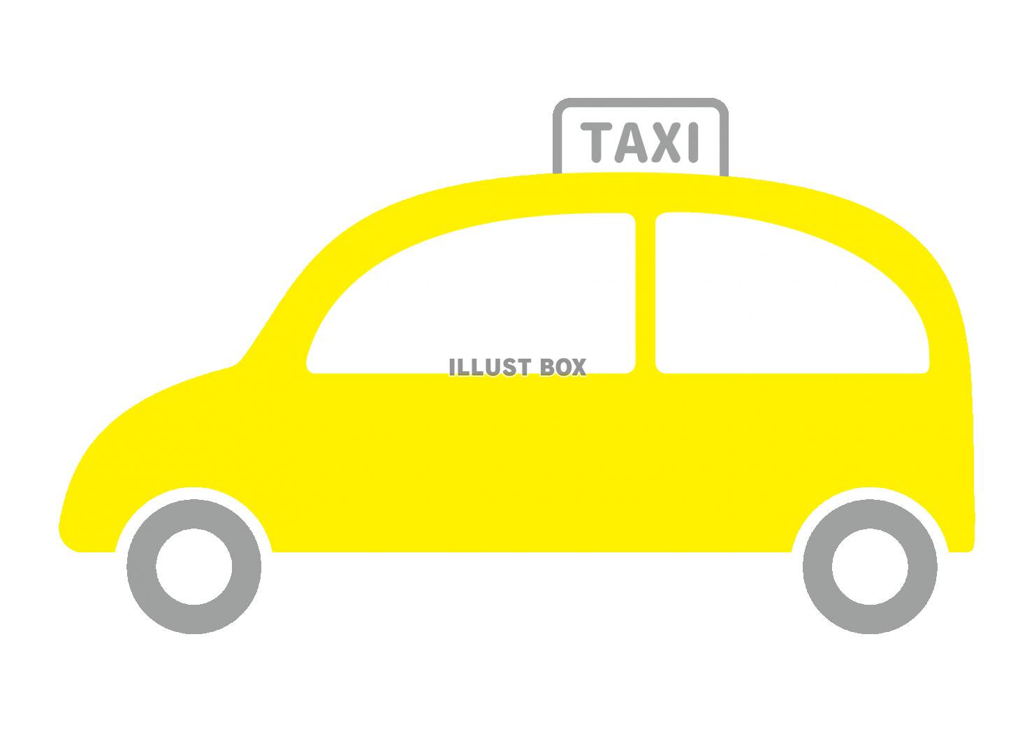 3_単体_乗り物・車・タクシー・黄色