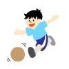ボールで遊ぶ男の子