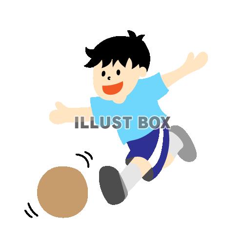 ボールで遊ぶ男の子