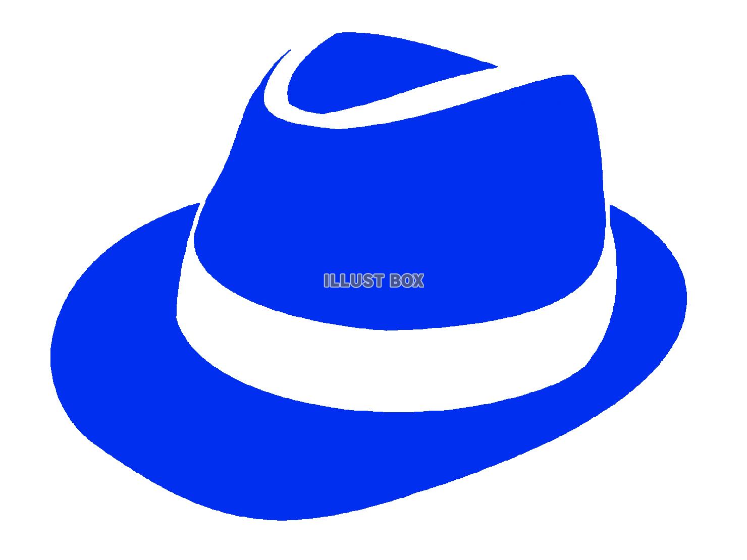 青色の帽子のシルエットアイコン