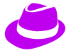 紫色の帽子のシルエットアイコン