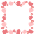 ハートとお花のフレーム（正方形）