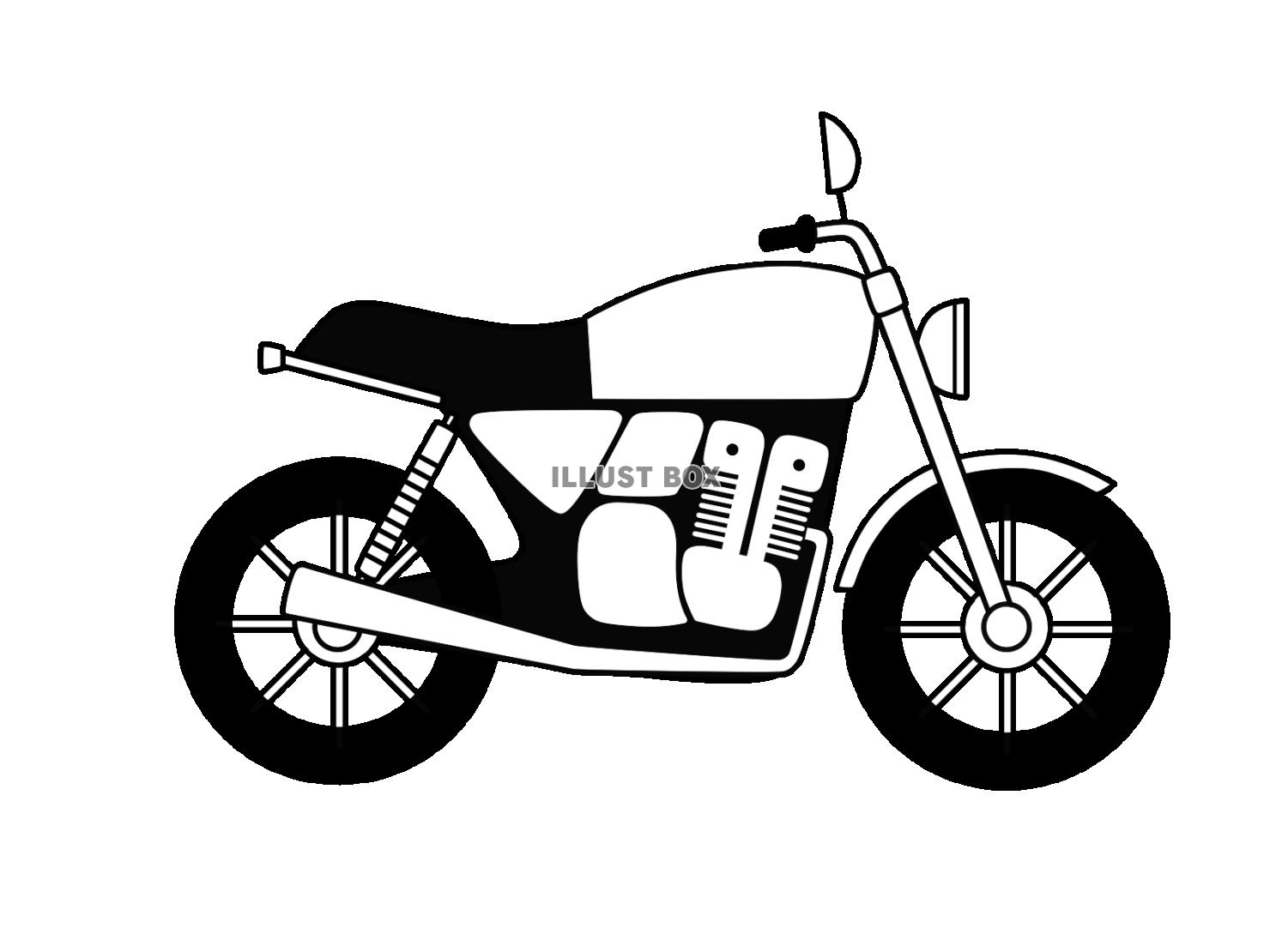 バイク　モノクロ
