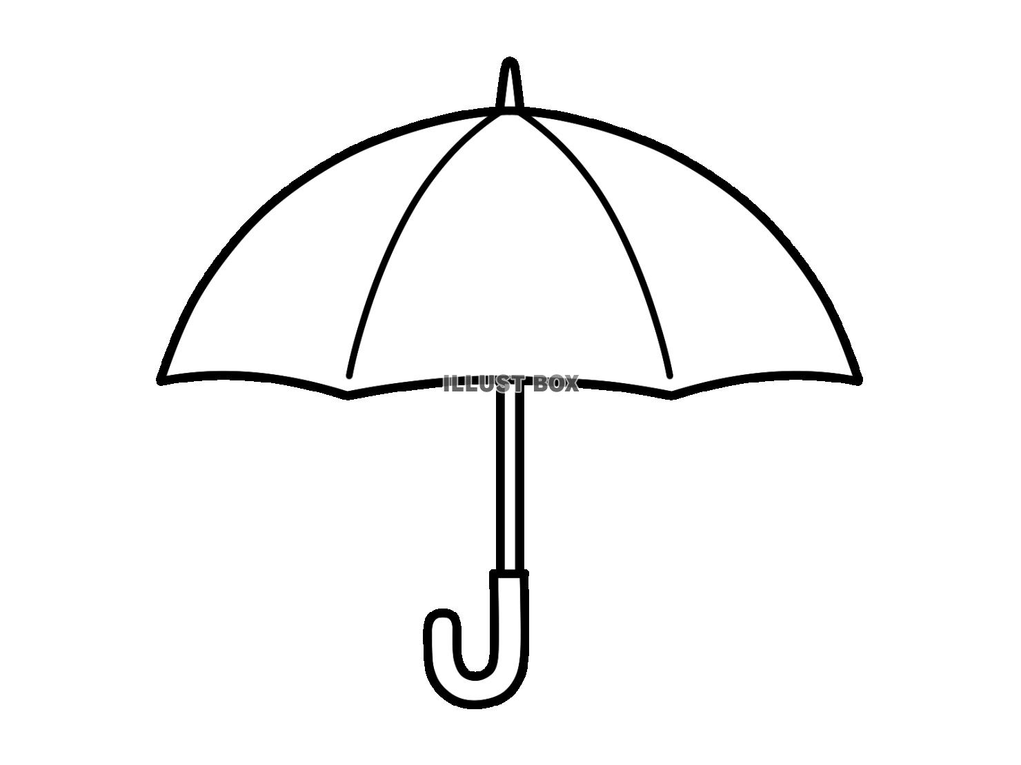傘　モノクロ