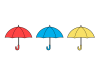 傘　赤　青　黄
