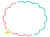 もくもく雲形吹き出し2 / カラフル