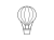 気球　モノクロ
