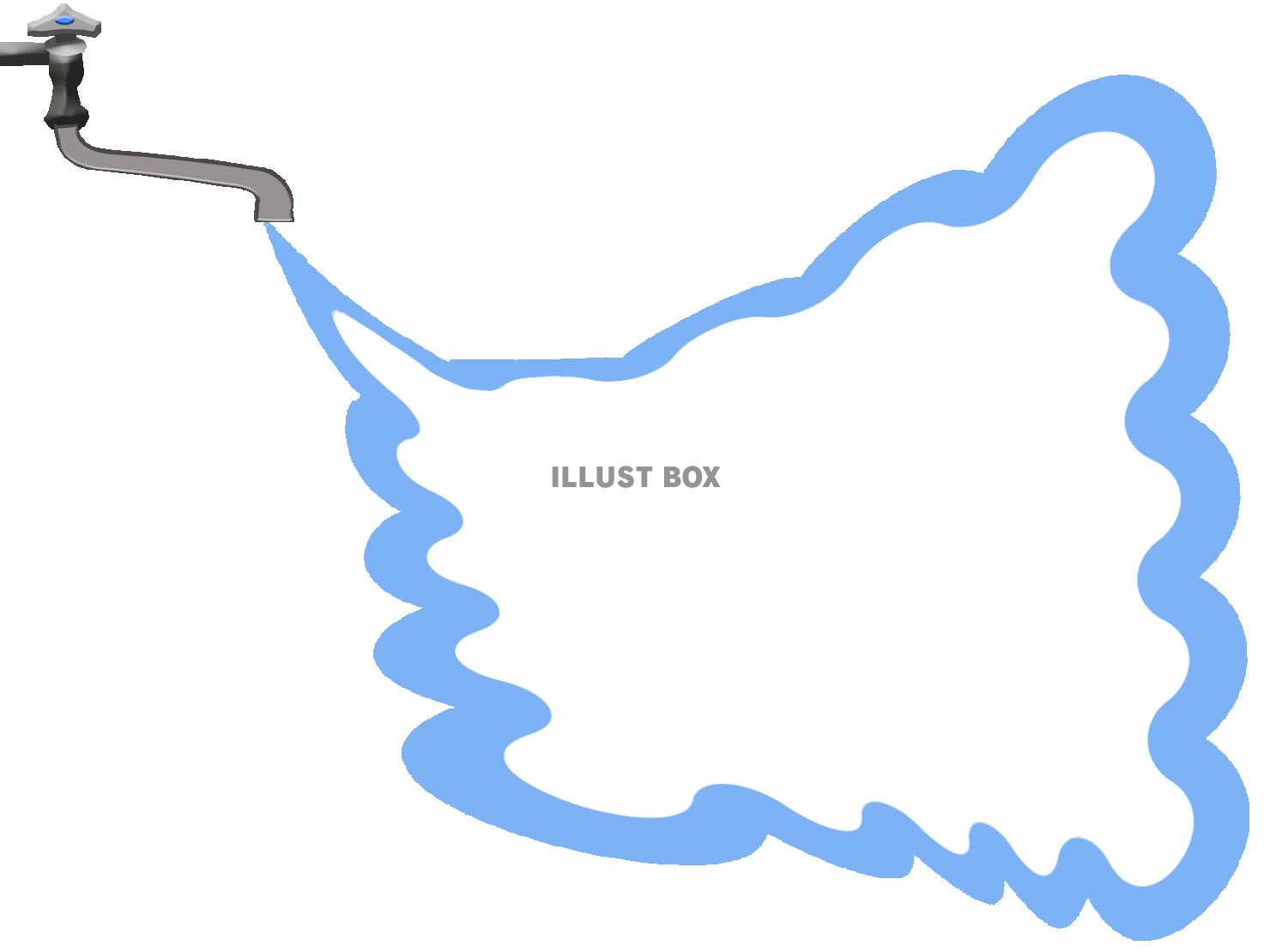 蛇口と水をイメージしたフレーム素材