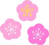 ピンクのかわいい桃の花のワンポイントイラスト