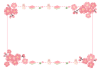 ひな祭り桃の花フレーム（枠）