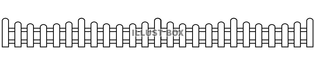 フェンスのライン素材シンプル飾り罫線イラスト　