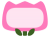 かわいいチューリップのフレーム背景　ピンク
