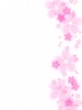 桜の花のフレーム背景・縦位置
