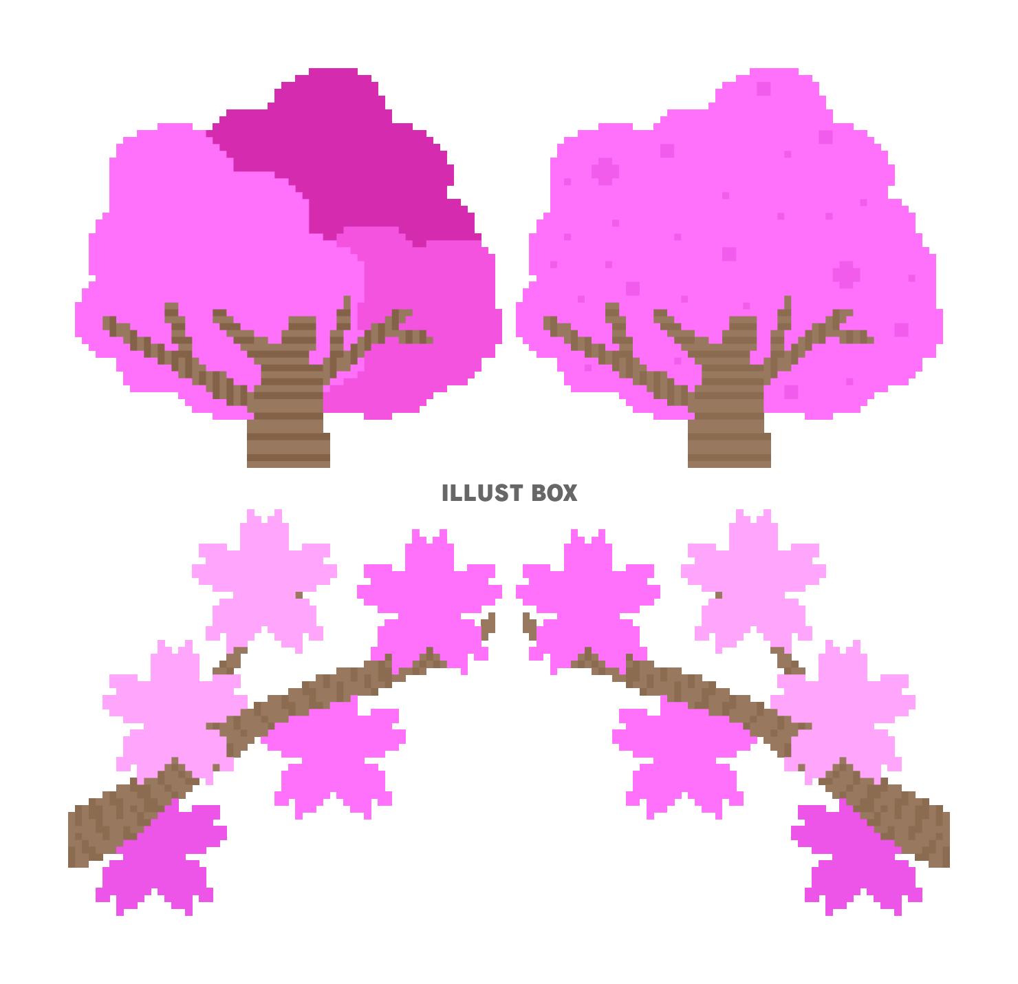 桜の木のピクセルアート