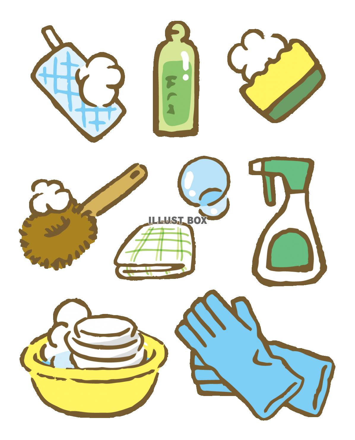 キッチンお掃除道具セットアルコール除菌スプレー桶つけおき洗い
