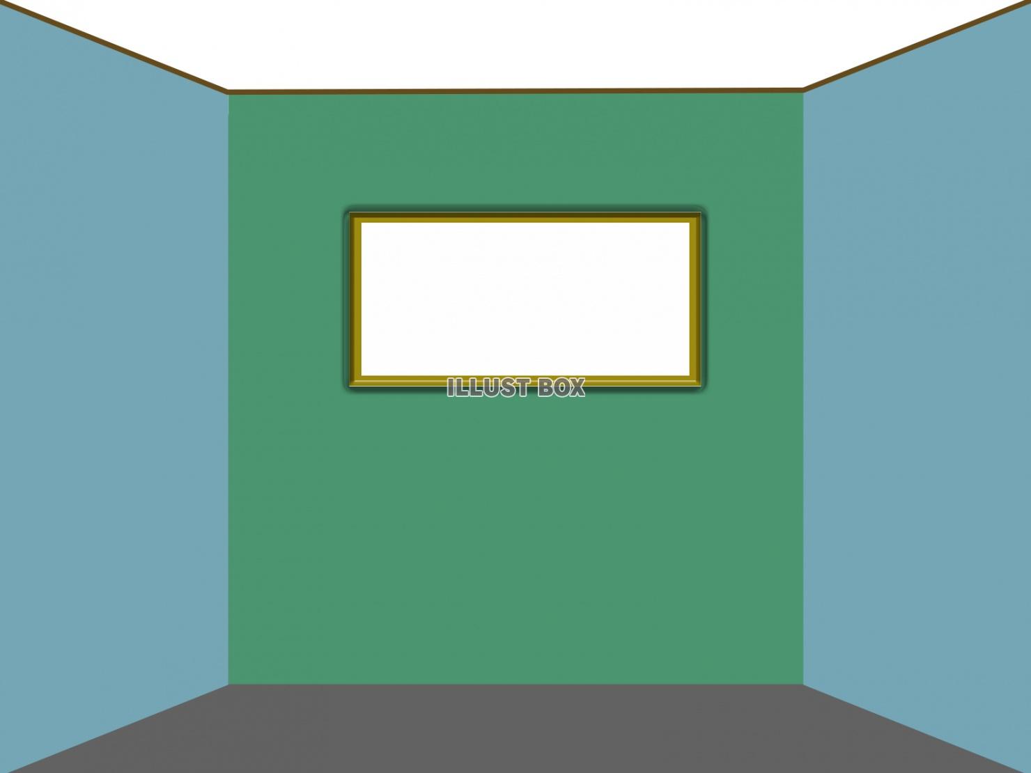 JPEG:部屋の壁に額縁型のフレーム素材