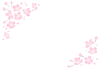 水彩風の桜フレーム