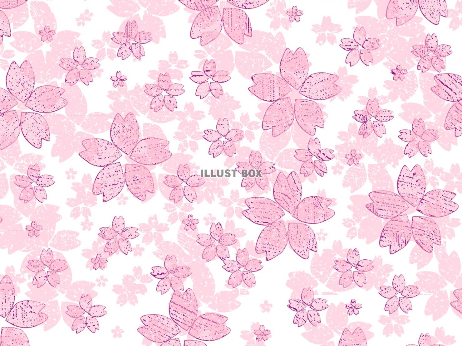 JPEG：クレヨン素材で作成した桜の背景素材