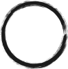 透過ＰＮＧ：筆書き風の黒い輪（円）