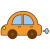 オレンジの車(透過PNG)