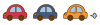 渋滞する車(透過PNG)