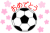 サッカーボールと桜（入団・入部・卒団・卒部お祝い）２