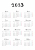 【4月始まり】とてもシンプルな年間カレンダー2023年度版タテ