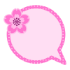 桜の花付きふきだし