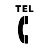 TEL　電話　受話器　英語　文字