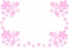 4月、春のイメージの桜の花のフレーム素材