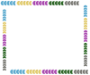 扇子風のふちどりのフレーム【透過PNG】