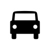車　自動車　シルエット　黒　正面